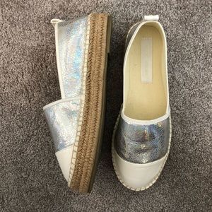 Holographic Flatform Espadrilles